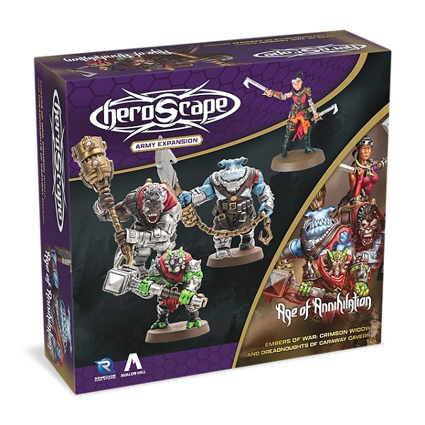 Heroscape: Crimson Widow & Dreadnoughts of Caraway Cavern Army Expansion