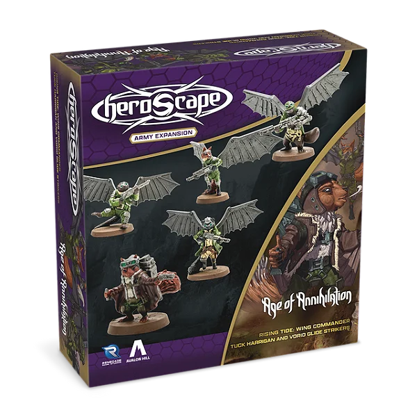 Heroscape: Rising Tide – Wing Commander Tuck Harrigan & Vorid Glidestrikers Army Expansion