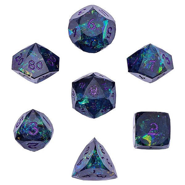 7-Set Captured Magic Luster Cut Resin: Starry Night Purple