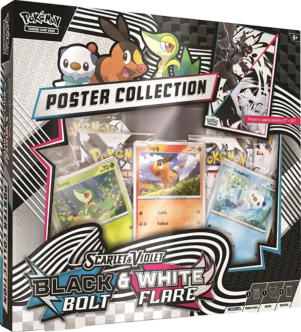 Pokémon TCG: Scarlet & Violet - Black Bolt & White Flare - Unova Poster Collection - Inglês