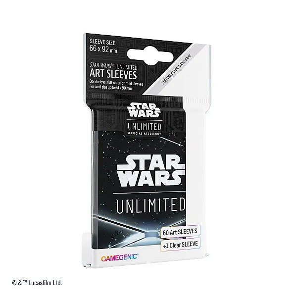 Gamegenic: Star Wars Unlimited Art Sleeves - Card Back Black