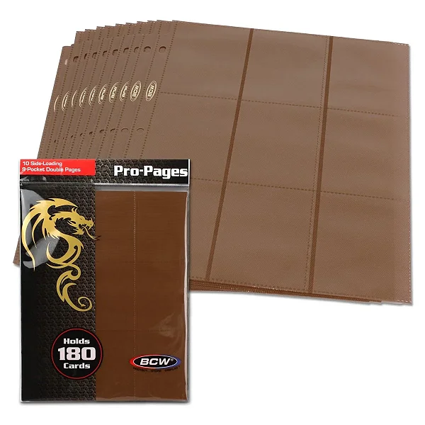Side Loading 18-Pocket Pro Pages-Brown
