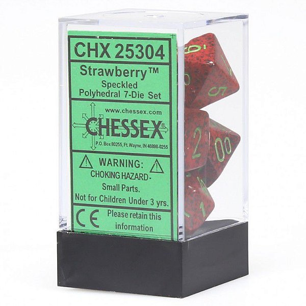 Kit de Dados - Speckled - Strawberry - 7 Dados - Importado