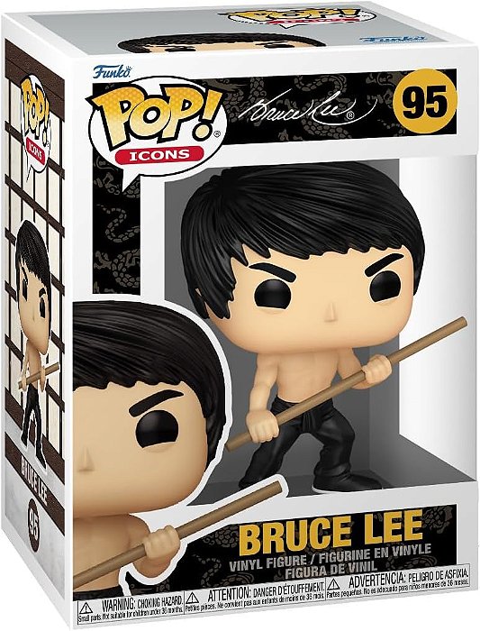 POP! Incons - Bruce Lee com Bastão Número 95 - Importado