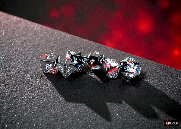 Brush Polyhedral Dark Side/blue 7-Die Set