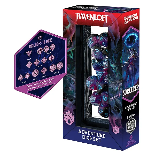 7-Set Adventure Dice: Sorcerer: Purple