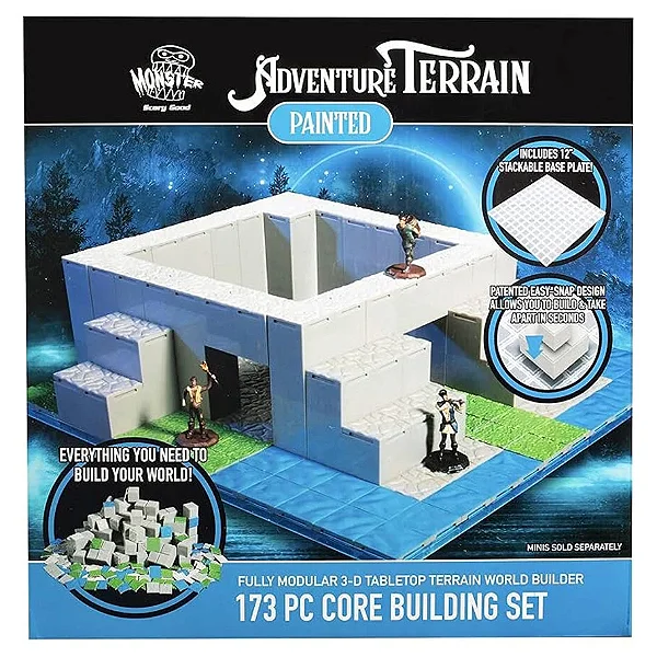 Monster Adventure Terrain: Painted: Core Building Set & Baseplate (173pc)