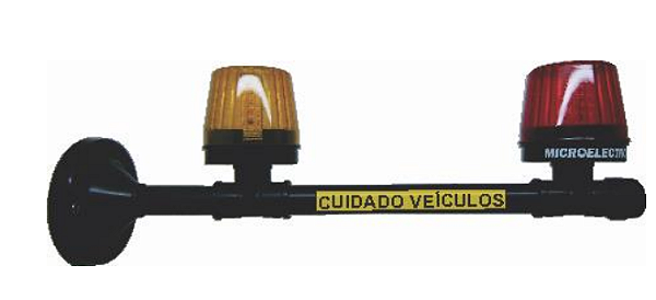 Sinalizador de Garagem Médio LED Bivolt Duplo com Aviso Sonoro