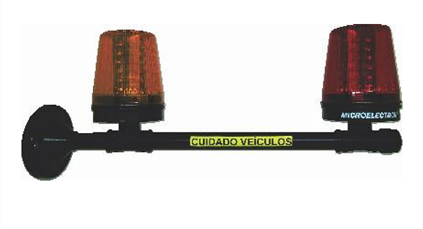 Sinalizador de Garagem Grande LED Bivolt Duplo com Aviso Sonoro