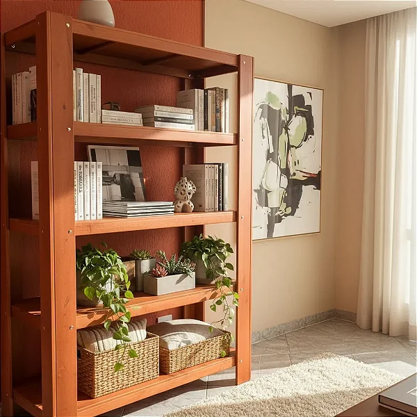 ESTANTE PRATELEIRA 180x120x50 MULTI USO COR IMBUIA PENAFORT