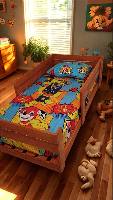 CAMA INFANTIL MONTESSORIANO PADRÃO SOLTEIRO PENAFORT 88 X 188 X 12 SEM DESENHO