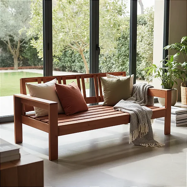 Sofá Cama Quadrado Penafort 80x190x35 IMBUIA