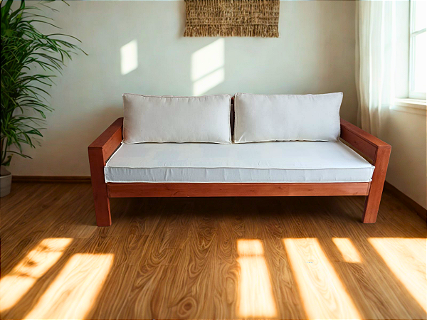 Kit - Sofá Cama Penafort 80x190x35 IMBUIA + Colchão Penafort