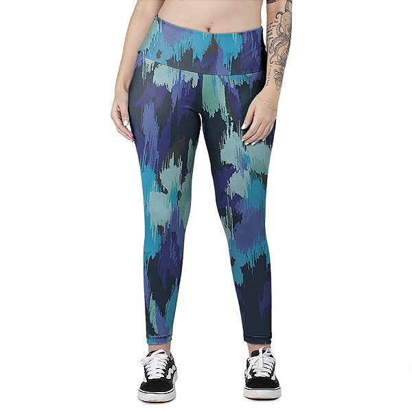 Legging Chess Clothing Floral Blur Azul