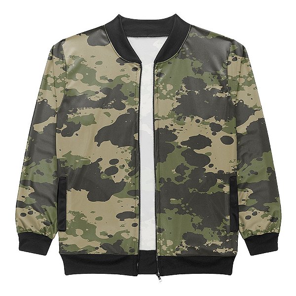 Jaqueta Bomber Vista Rock Camuflado Verde