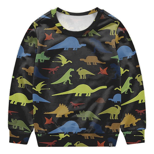 Blusa de Frio Fechada Vista Rock Estampada Dinos