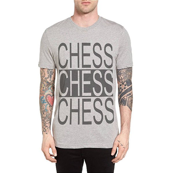 Camiseta Chess Clothing Triple Cinza