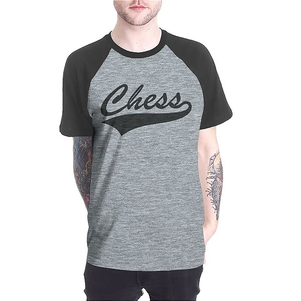 Raglan Chess Clothing Logo Cinza