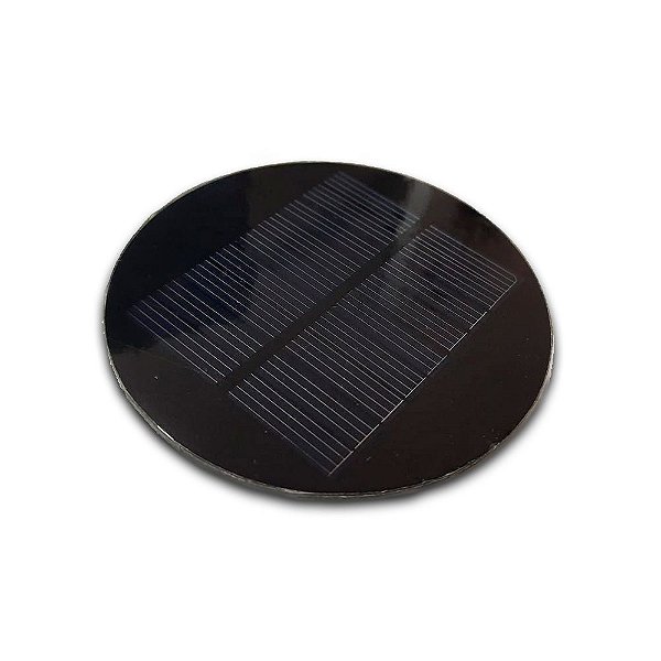 Mini Painel Solar Fotovoltaico Redondo 4V - 130mA