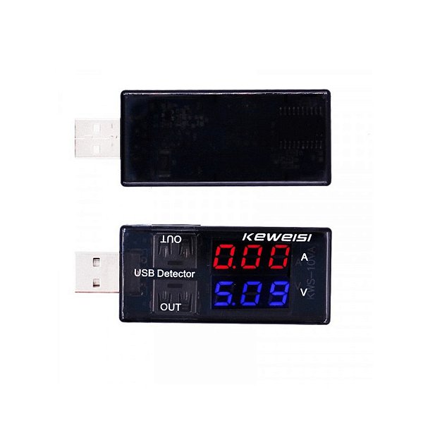 Testador de Tensão e Corrente p/ Porta USB - KWS-10VA