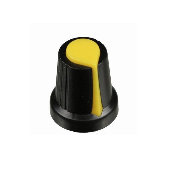 Botão Knob HW148 para Potenciômetro - Amarelo