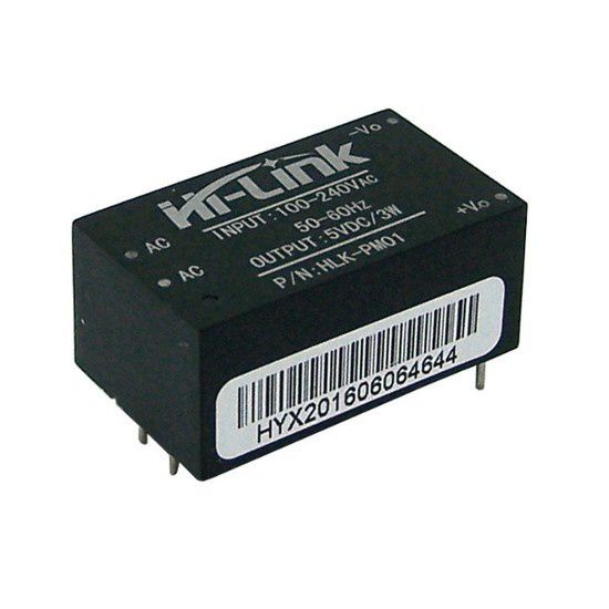 Mini Fonte HLK-PM01 100-240VAC para 5VDC 3W Hi-Link