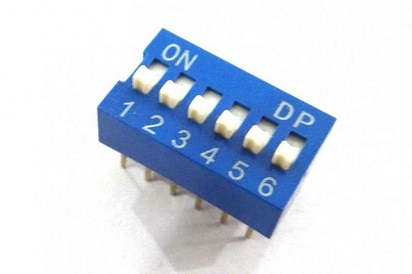 Chave DIP Switch 6 Vias