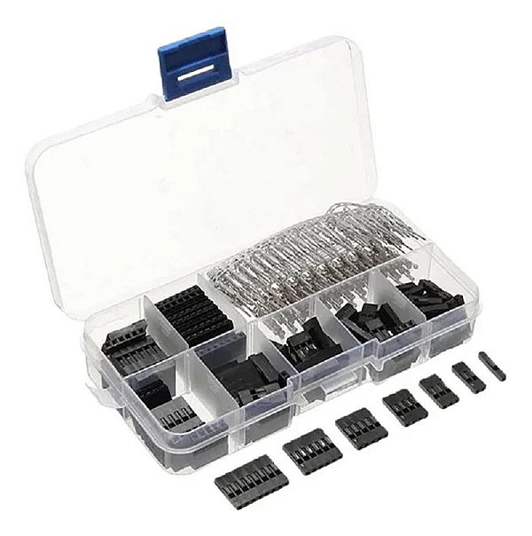 Kit com 310 Conectores Dupont para Crimpagem