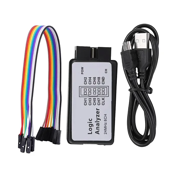Analisador Lógico USB 8 Canais 24MHz