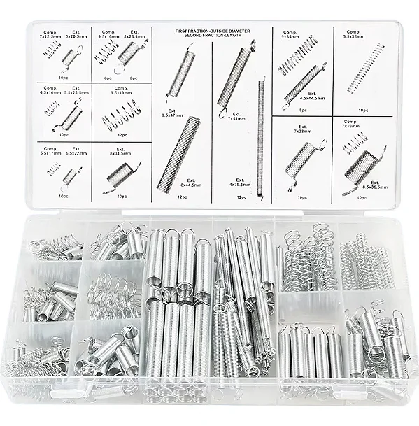 Kit 200 Molas de Compressão e Extensão