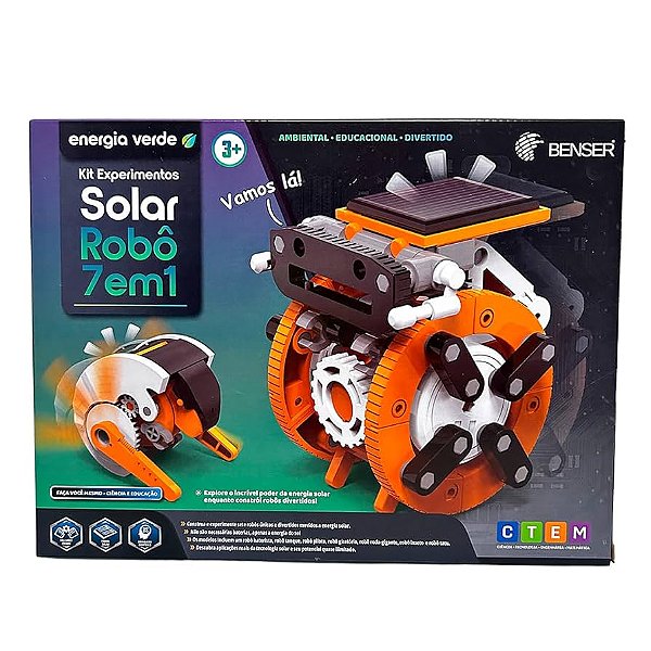 Kit Experimentos: Robô Solar 7 em 1