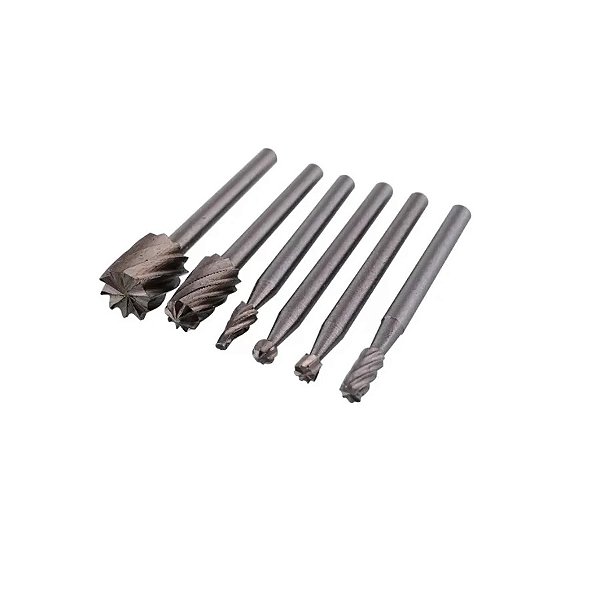Kit com 6 Fresas para Ferramentas Rotativas