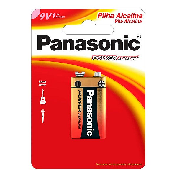 Bateria 9V Alcalina Panasonic