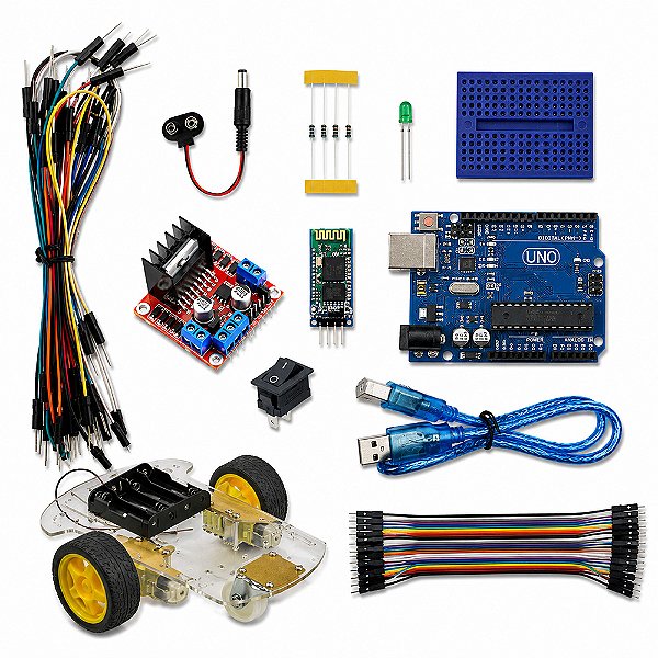Kit Robótica Iniciante c/ APP Smartphone Android