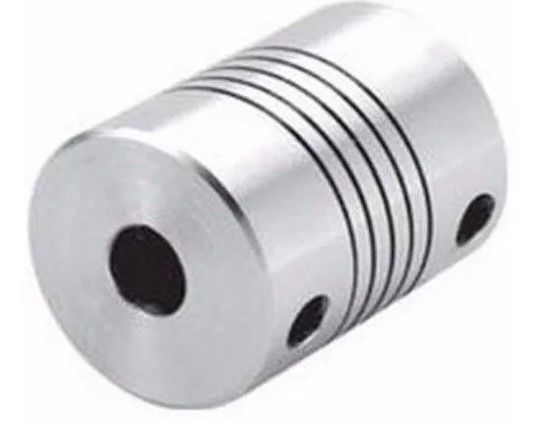 Acoplamento Flexível CNC para Motor de Passo - Eixo 5x8mm em Alumínio