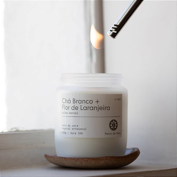 Vela Chá Branco + Flor de Laranjeira | 35 horas (Floral)