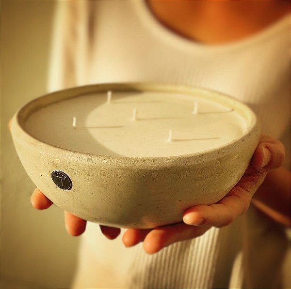 Vela Concreto 800g | Limão Siciliano + Bergamota (Cítrico)