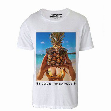 Camiseta - i love Pineapple - LIQUIDAÇÃO