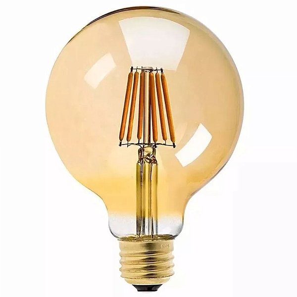 Lâmpada Filamento Led Ballon G95 Retrô 4w Vintage Âmbar - Led Decor Commerce