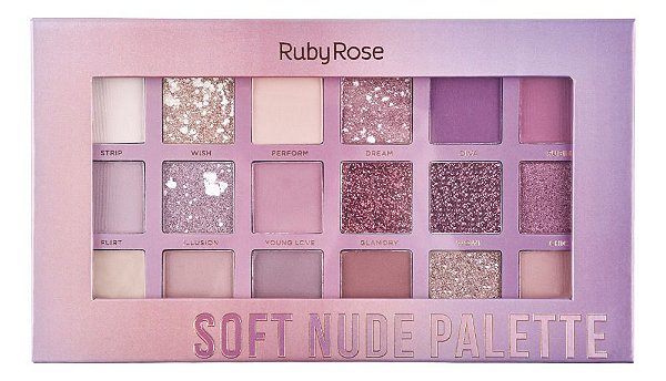Paleta de Sombras 17 Cores - Soft Nude - HB-1045 - Ruby Rose