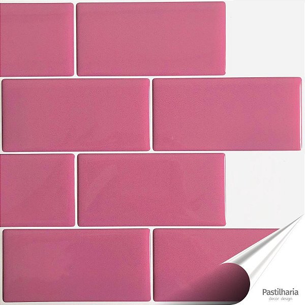 Azulejo Metrô Rose Resinado