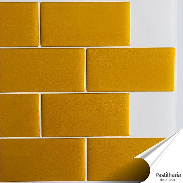 Azulejo Metrô Yellow Resinado