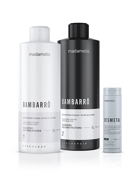 KIT BAMBARRÔ 1L + BRINDE DESMETAL 120ML MADAMELIS