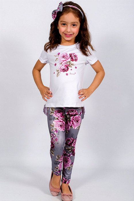 vestido com legging infantil