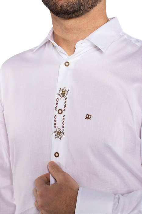 Camisa Branca Bordada