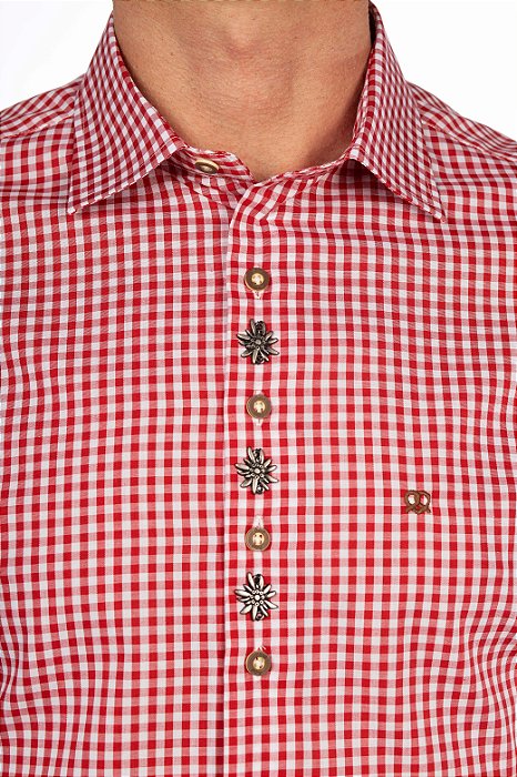 Camisa Vermelha Xadrez