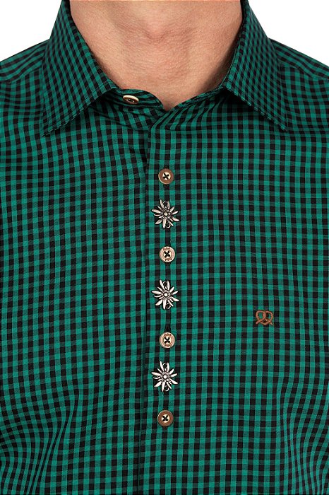 Camisa Verde Escuro Xadrez