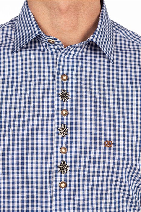 Camisa Azul Xadrez