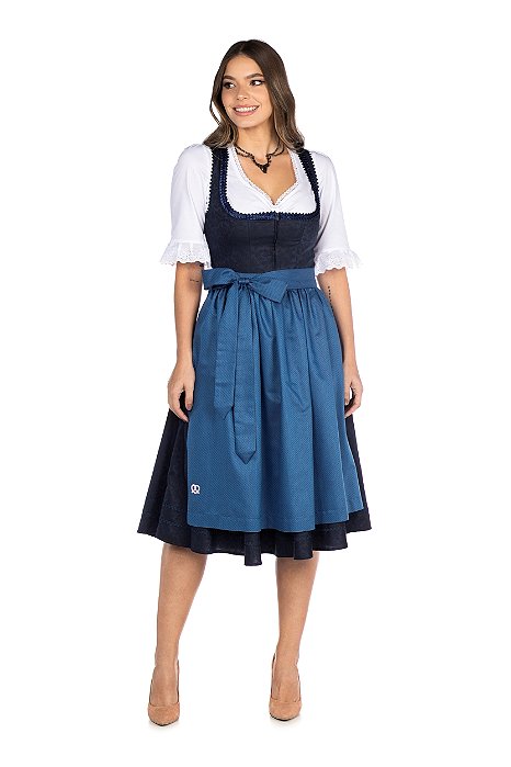 Vestido Midi Azul Marinho