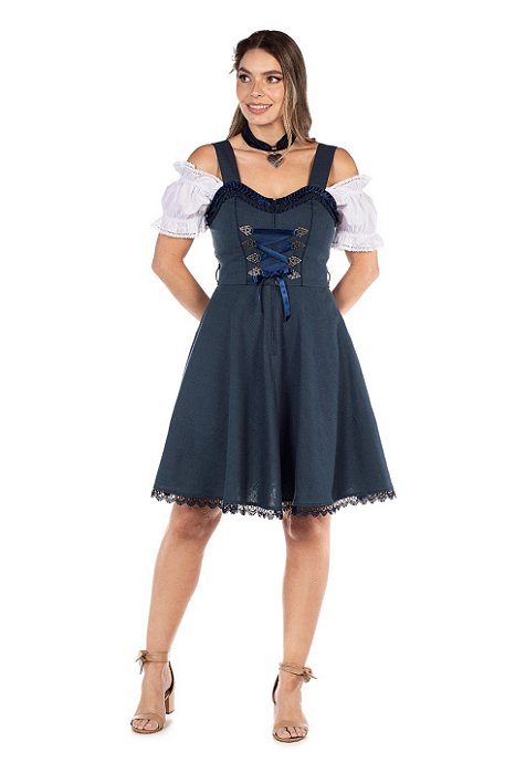 Vestido Ajustável Azul Marinho